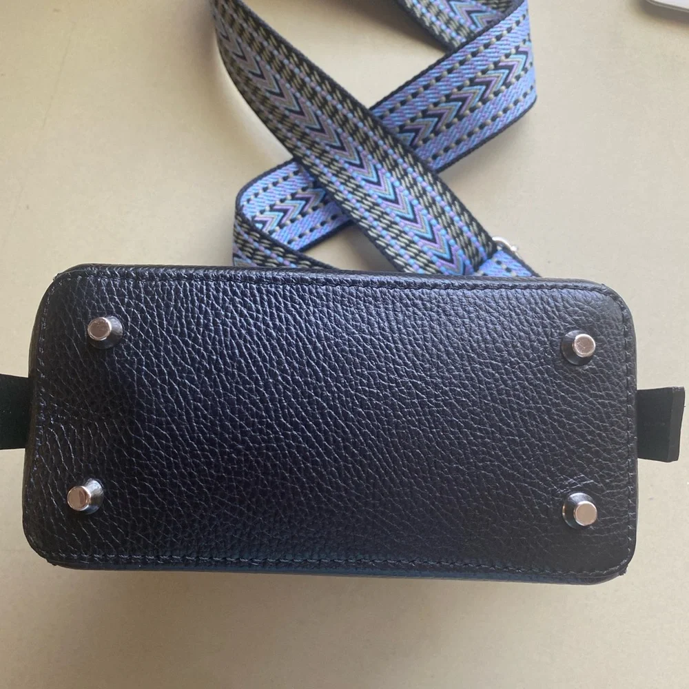 EUC PULICATI genuine leather made in Italy black crossbody/ hand bag - Picture 9 of 16